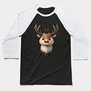 Deer Cute Adorable Humorous Illustration Baseball T-Shirt